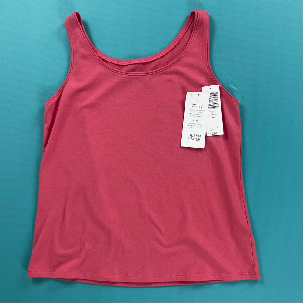 Eileen Fisher Sleeveless Top Tank Top Pink XS NWT